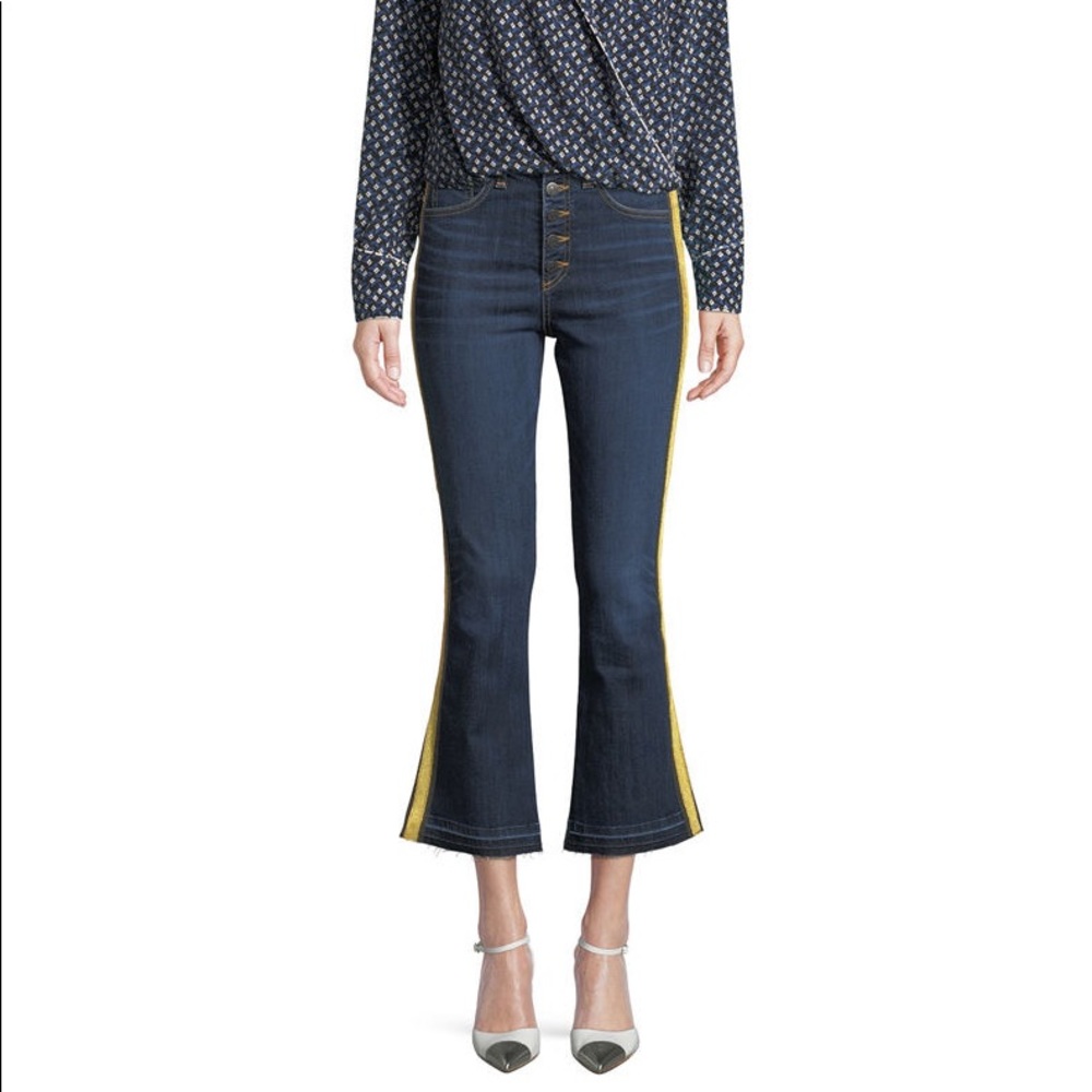 Veronica Beard Tux Side Strip Carolyn cropped jean